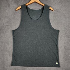 Vuori Strato Tech Tank Mens Large Charcoal Gray Heather Performance Sleeveless