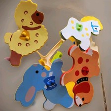 1982 Fisher-Price Dancing Animals for Mobile 175 Horse Sheep Dog Bunny