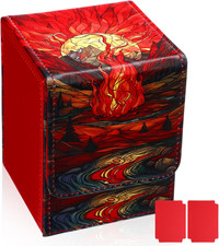 Leather Card Deck Case Compatible with MTG Cards Holds 120 Trading Cards Strong