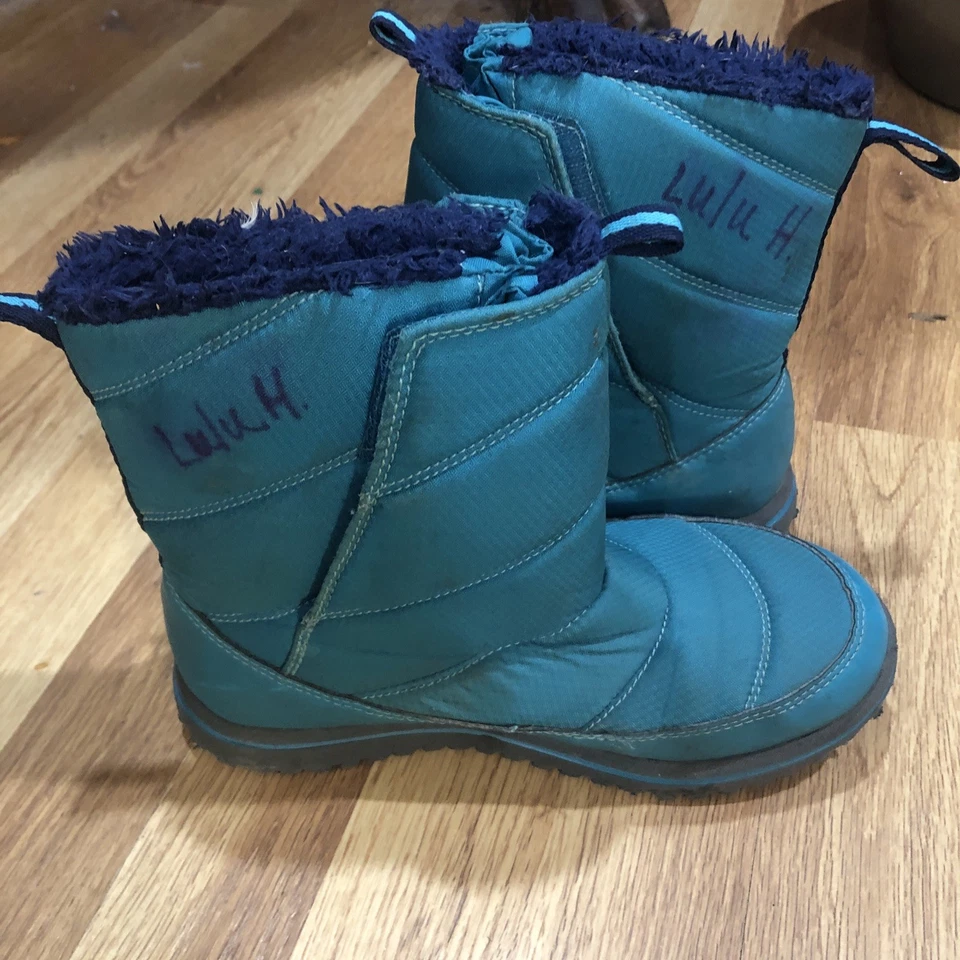 Botas de invierno impermeables LL Bean Kids talla 2 verde azulado claro 200 g Primaloft 513076 Foto 4 de 4