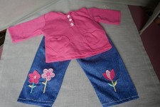 Vêtement : ensemble vintage pour poupée 42 cm env . compatible corolle