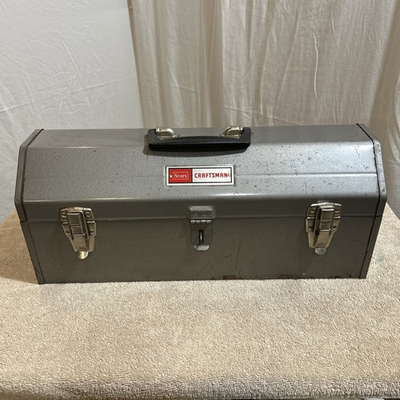 #ad Sears Craftsman Vintage Tombstone Cantilever Metal Toolbox $58.95