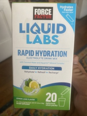 Force Factor Liquid Labs Electrolytes Hydration Packets - Lemon Lime Exp5/25