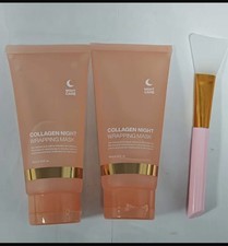 2pcs Collagen Wrapping Mask 75ml each Renewal Night Skin Care Mask Cream
