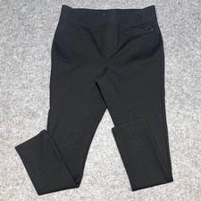 DKNY Jeans Black Textured Pull On Leggings Slim Fit Dress Pants Womens Medium
