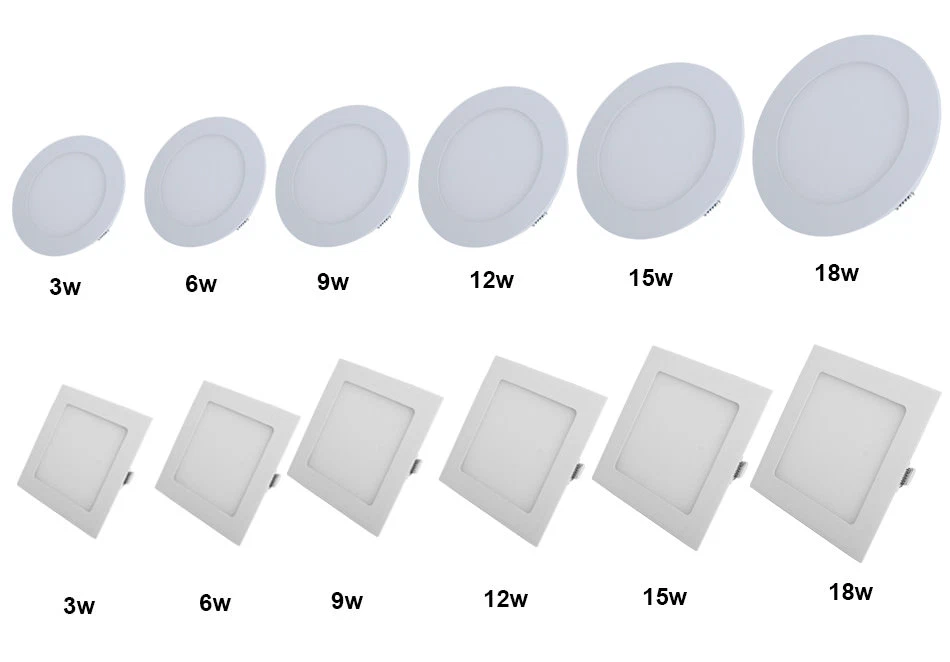 LED Panel Einbaustrahler Einbauleuchte Deckenleuchte flach rund eckig ultraslim - Bild 4 von 4