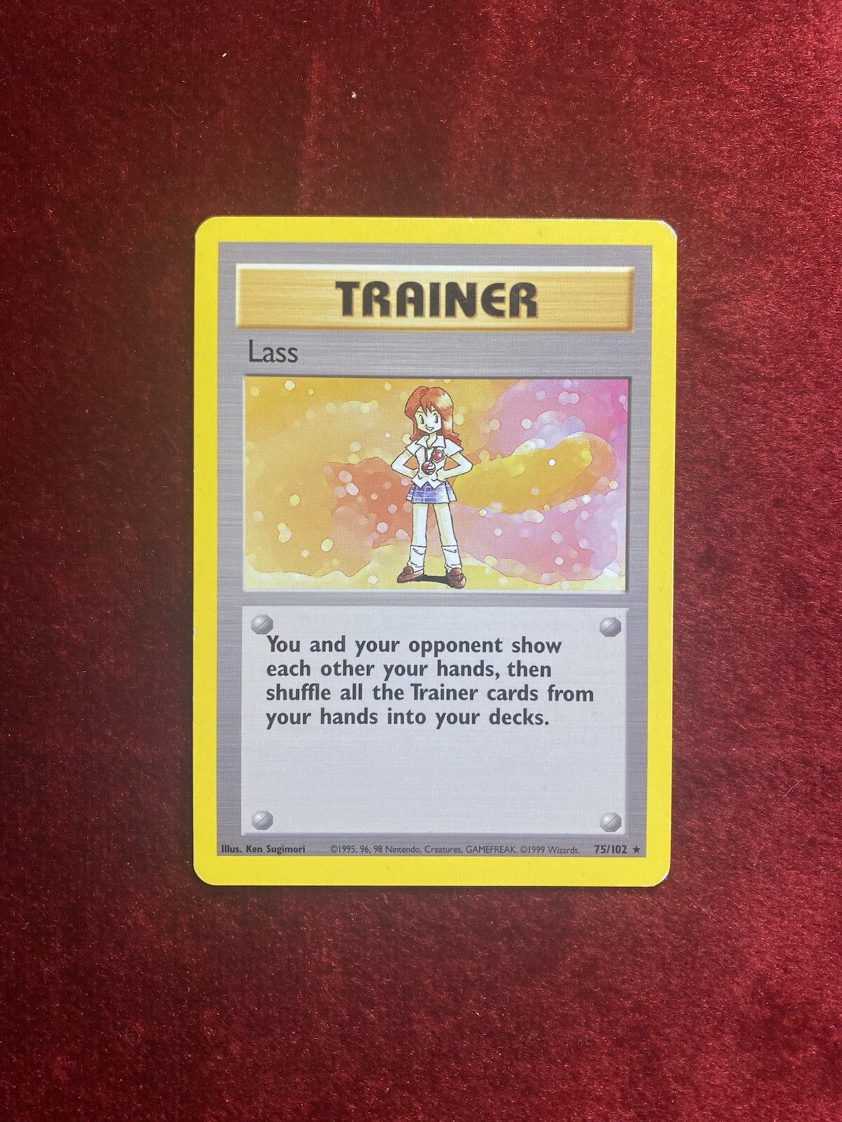 LASS Pokémon Base Set Unlimited Rare Card LP