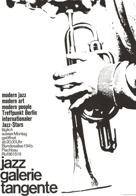 Jazz Galerie Tangente ORIGINAL A2 Konzertplakat aus den 1960ern / Berlin