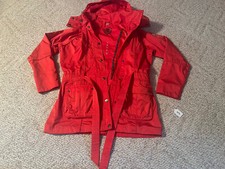 Gersemi Equestrian Summer Riding Jacket Indra Red Belt Hood Rain Women's Size Xs