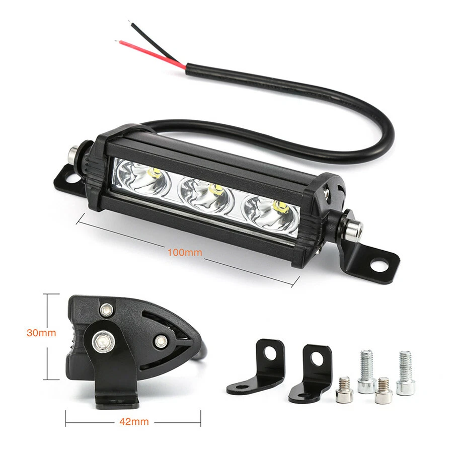 2Pcs 30W Car Spot Beam 3LED Work Light Bar Offroad Driving Fog Lamp Waterproof - Image 2 of 4