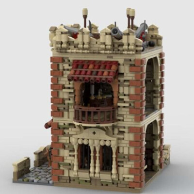 MOC: A Small but Heavily Armed Bridgehead for Pirates Series 1454 Pieces