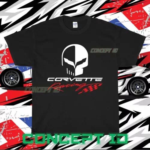 NEW SHIRT CORVETTE RACING JAKE SCULL SKULL OGO UNISEX T-SHIRT AMERICAN SIZE S5XL