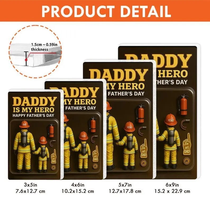 Bloque Acrílico Personalizado No.1 Fútbol Papá - Regalo Día del Padre para Él Foto 4 de 4