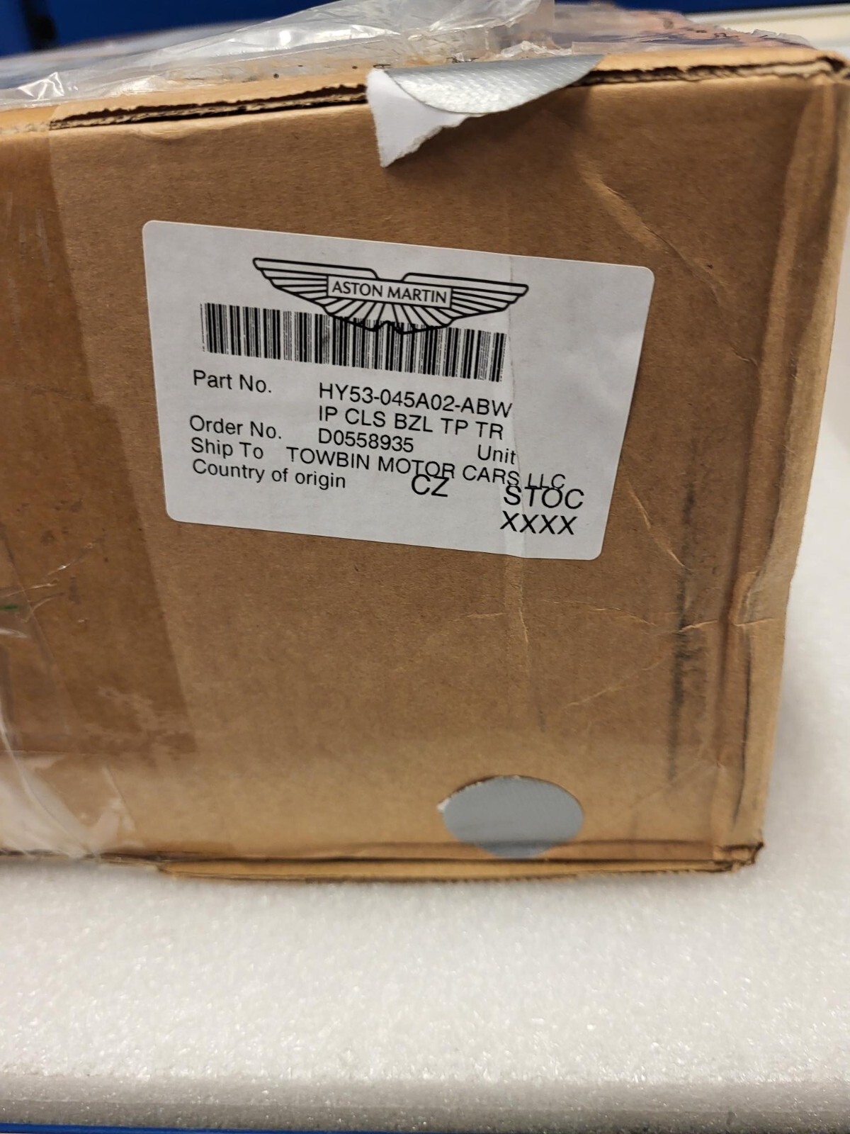 ASTON MARTIN IP CLS BZL TP TR NEW OEM HY53-045A02-ABW