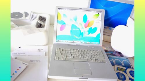 Apple iBook G4 2005 14" inch LCD 1.33GHz "BOXED" 60GB HD RAM and Working WELL - Picture 1 of 12