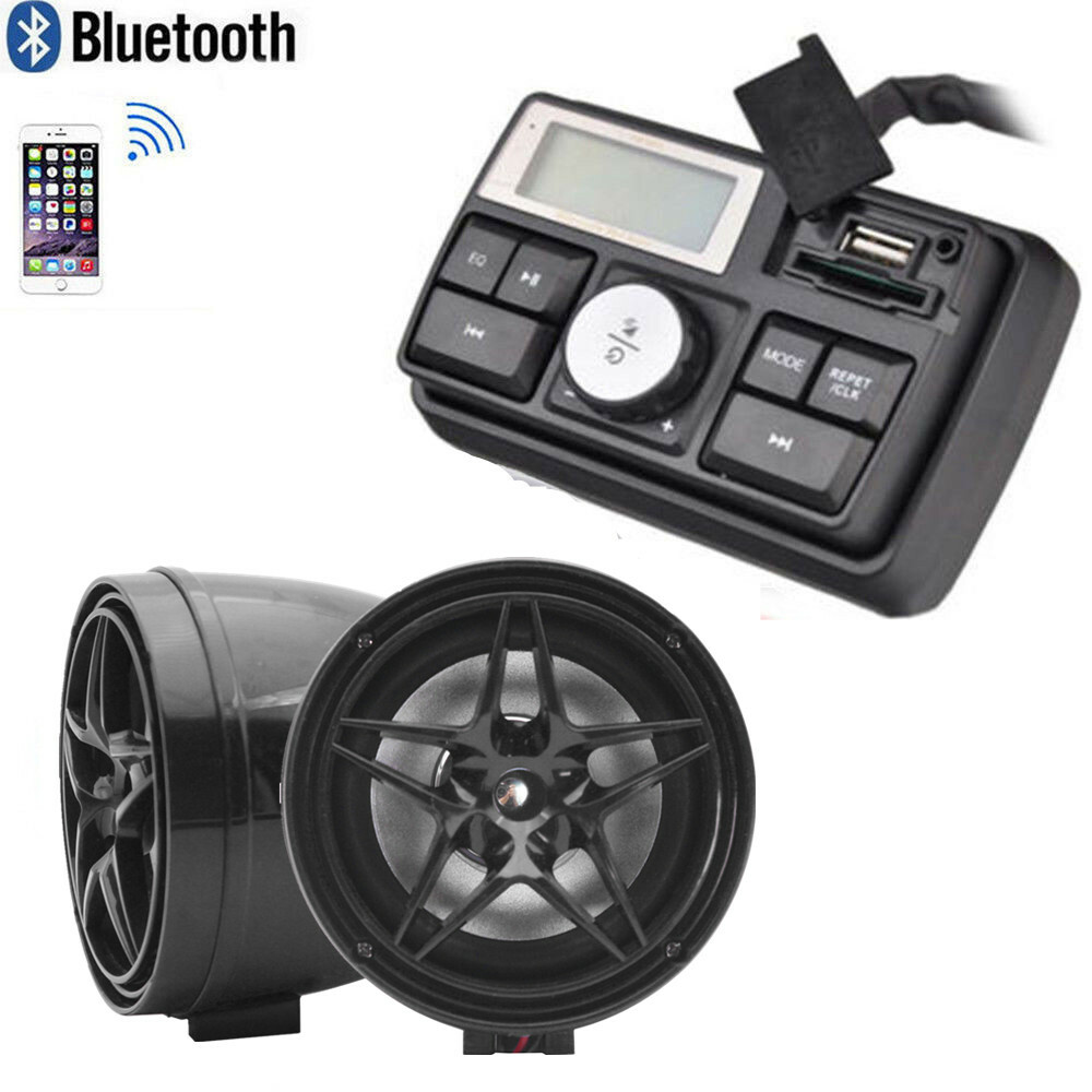 Bluetooth Motorcycle Handlebar Audio Amplifier Stereo Speaker