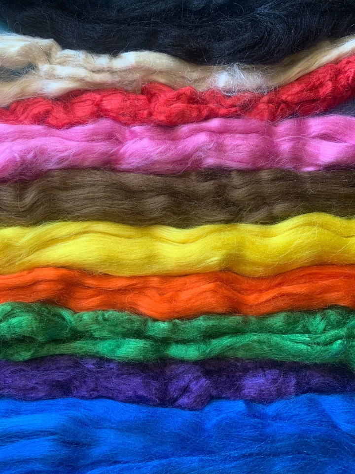 Heidifeathers® Tussah Silk Fibres / Tops - Choose From 10 Colours - Felting - Image 3 of 4