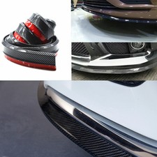 Protector de goma para alerón de carrocería divisor de labios parachoques delantero de fibra de carbono 8,2 pies