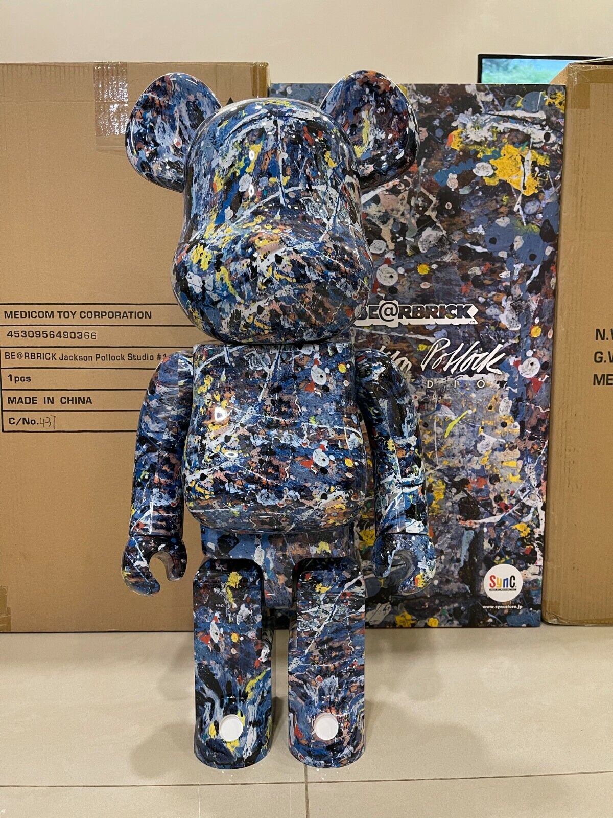 BE@RBRICK Jackson Pollock CHROME 1000％