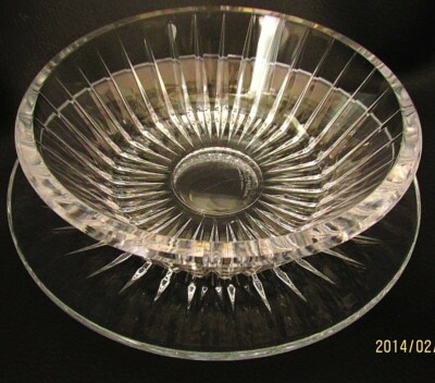2 Val St. Lambert Balmoral Crystal Dessert/Berry/Finger Bowls & 6'' Plates ''VSL''