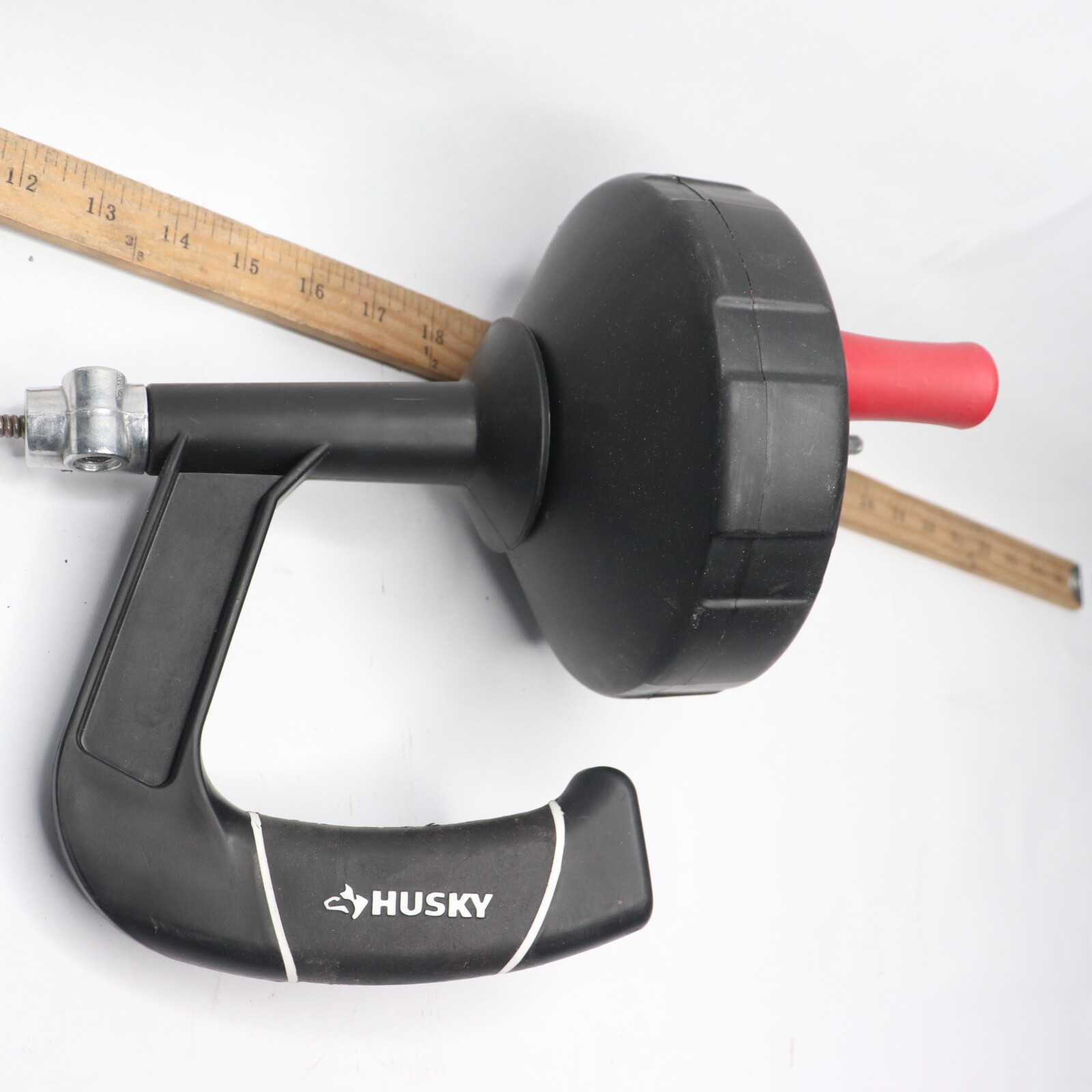 Husky Power Drum Auger Clears Drain Clogs Opener Snake 1/4" x 25' eBay