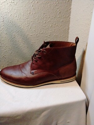 GUESS Brown Leather Ankle Boots Mens Size 11 M | eBay