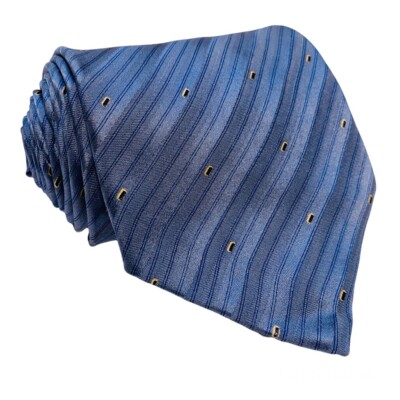 MARIO MASOTTI Necktie Elegant Blue Handmade Italy 57Lx3.75W Tie EUC
