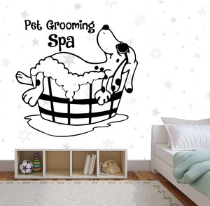 dog grooming wall decals