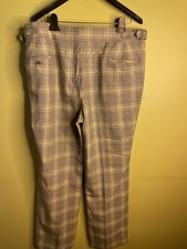 Vintage Raeford Plaid Grey/yellow Pant Women Size 14/16