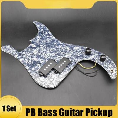 4 String Blue Pearl PB P Bass Pre-Wired Loading Pick Squeegee w/Pickup