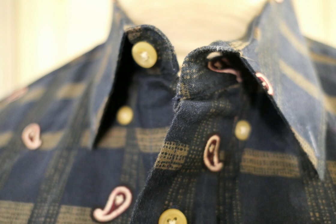 Textures by Supreme Paisley Button Collar Dress Casual Long 