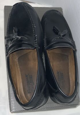 Men s Benjamin Freeman 10.5M Black Slip On Loafer Dress Shoes