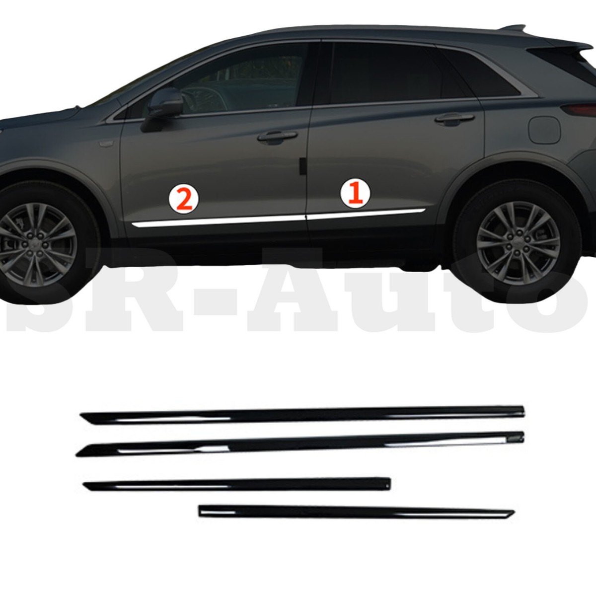 Front Left Lower Driver Side Black Door Trim Molding For 2017-2025 Cadillac XT5