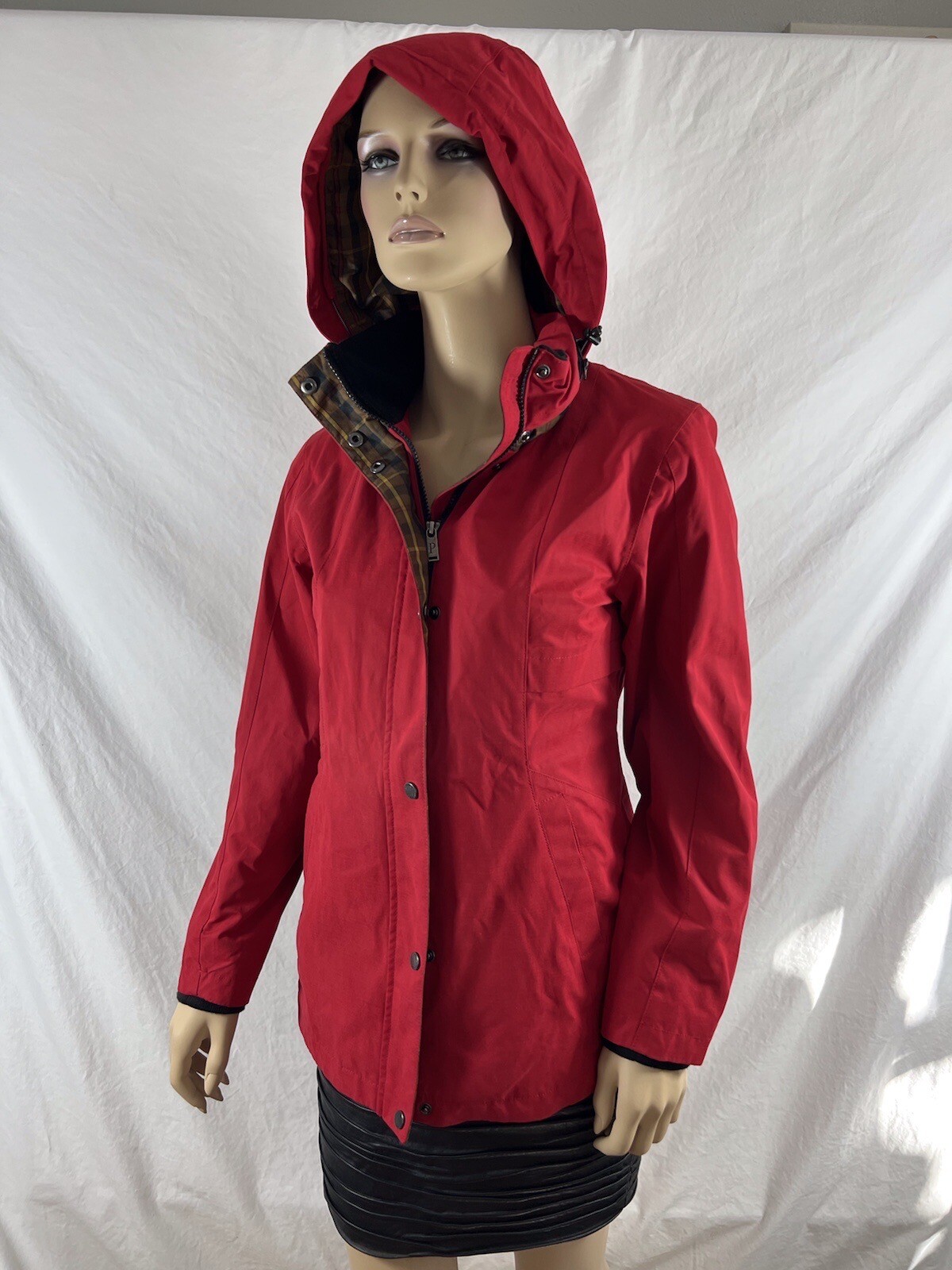 PENDLETON Red Softshell Women Rain Jacket with Ho… - image 13
