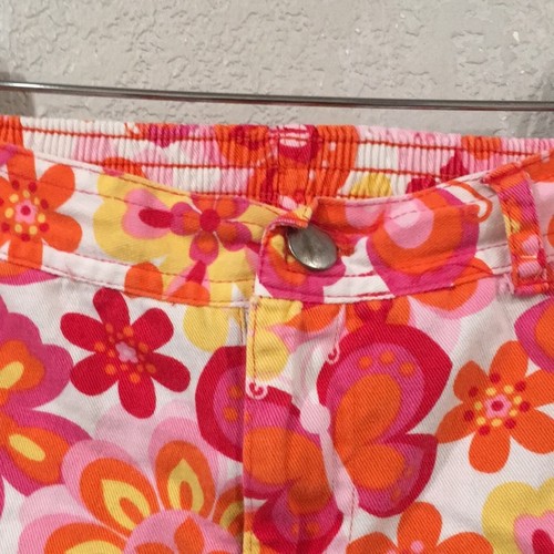 Baby Fair Girl Sz 5/6 Floral Butterfly Ruffle Hem Shorts 100% Cotton - Picture 2 of 6