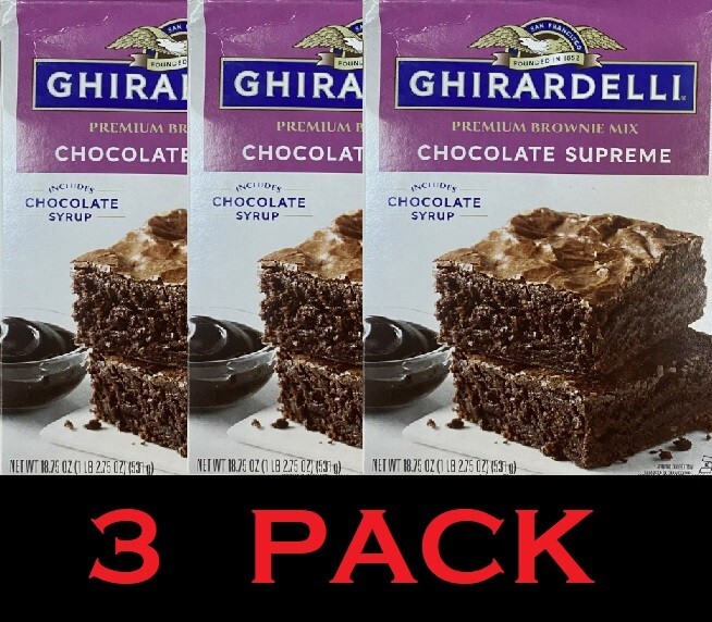 Ghirardelli PREMIUM Chocolate Supreme Syrup Brownie Mix 18.75 oz
