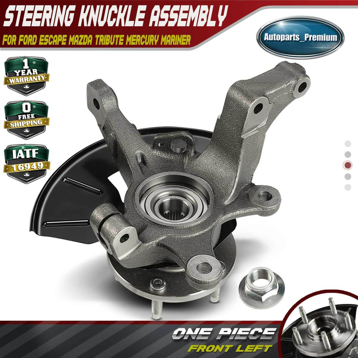 A-Preiu Front Wheel Hub And Bearing Assebly Copatible With Ford