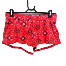 RIP CURL Womens Shorts Size 10 Elastic Waist Red Rose Candy Aztec Ripcurl