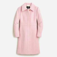 Tall New Lady Day Topcoat In Italian Double-cloth Wool Icy Pink Tall 14