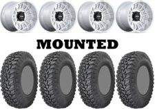 Kit 4 GBC Parallax Tires 35x10-15 on KMC KS138 Impact Machined Wheels 1KXP