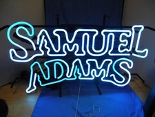 Samuel Adams Boston Neon Sign Light Beer Bar Pub Wall Hanging Artwork 25.5”x15"