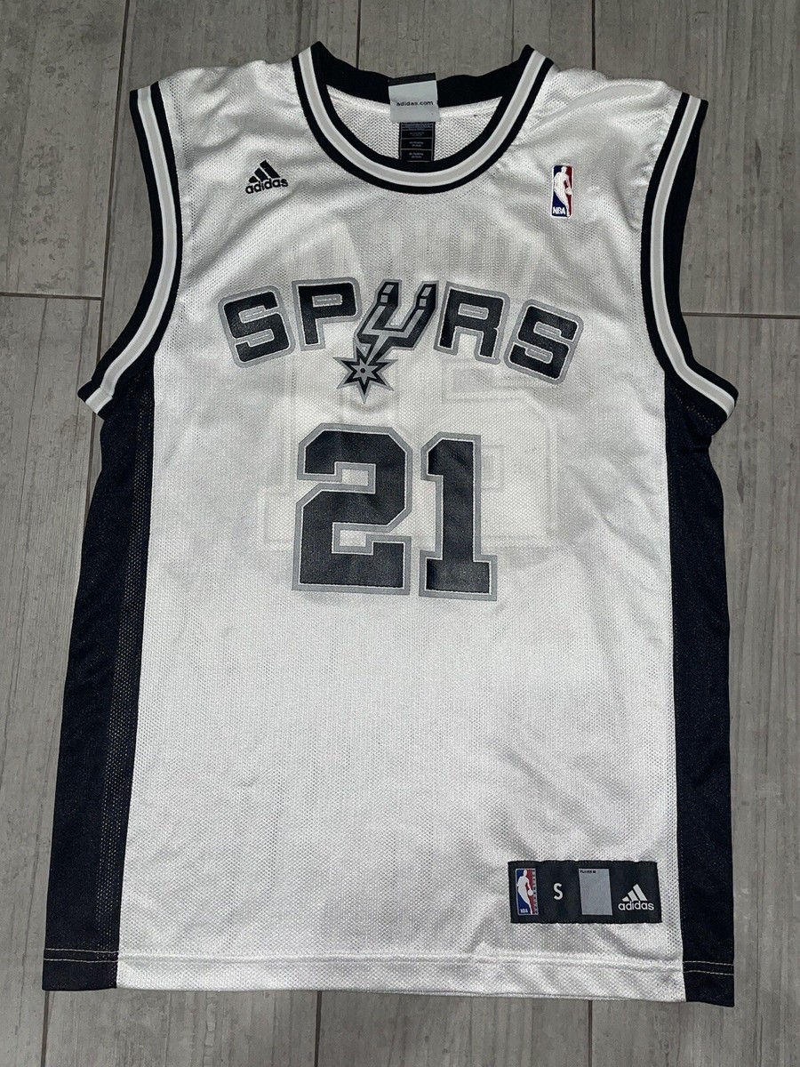 Tim Duncan #21 San Antonio Spurs Adidas Mena Jersey Sz Small