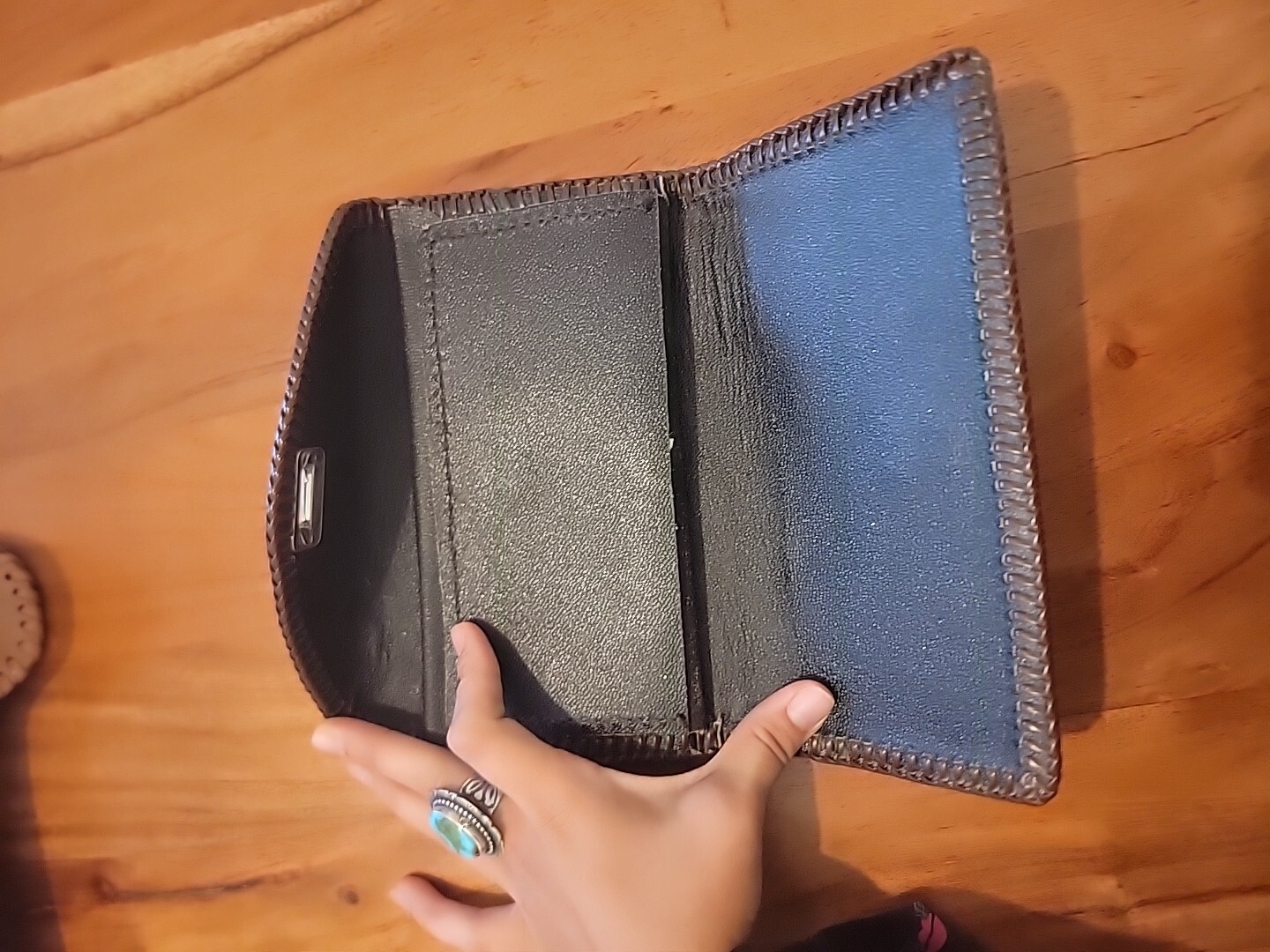 VINTAGE Handmade Hand Tooled Patchwork Leather Pu… - image 13