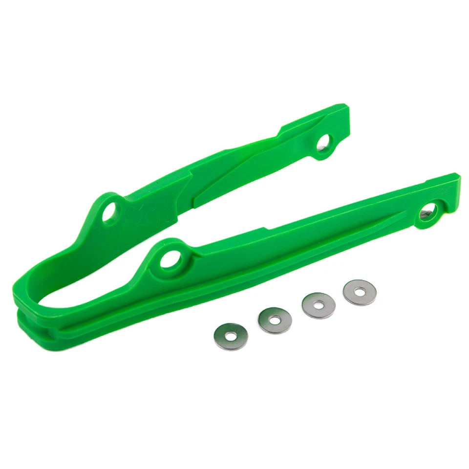 Guía de amortiguador deslizante de cadena basculante verde para Kawasaki KX125 KX250 1994-2007 Foto 2 de 4