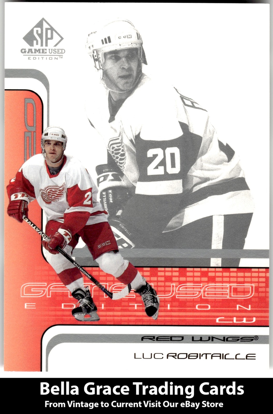 2001-02 SP Game Used Luc Robitaille #21 Detroit Red Wings NHL Hockey