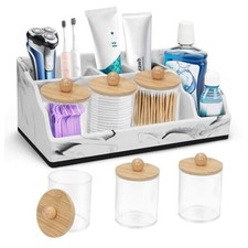 Marble Toothbrush Holder for White Toothbrush Holder With 3pcs Dispenser