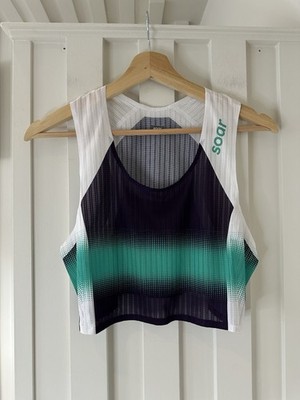 Women s Soar Running Crop Race Vest Top NEW RRP £80 Large Ultra Light