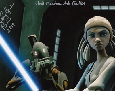 8x10 Star Wars Clone Wars Angelique Perrin Adi Gallia Signed Autograph COA