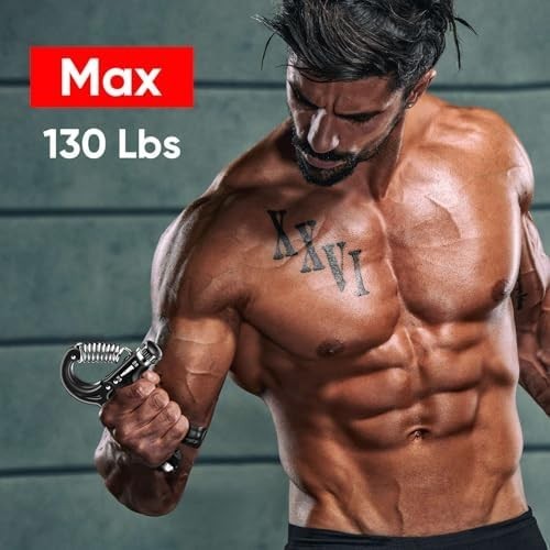 2 Hand Grip Strengthener Power Trainer Gripper Strength Adjustable Gym Exerciser