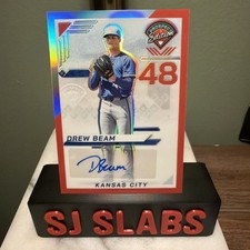 Drew Beam 2025 Panini Prospect Auto Red Holo /199 Royals RC SSP